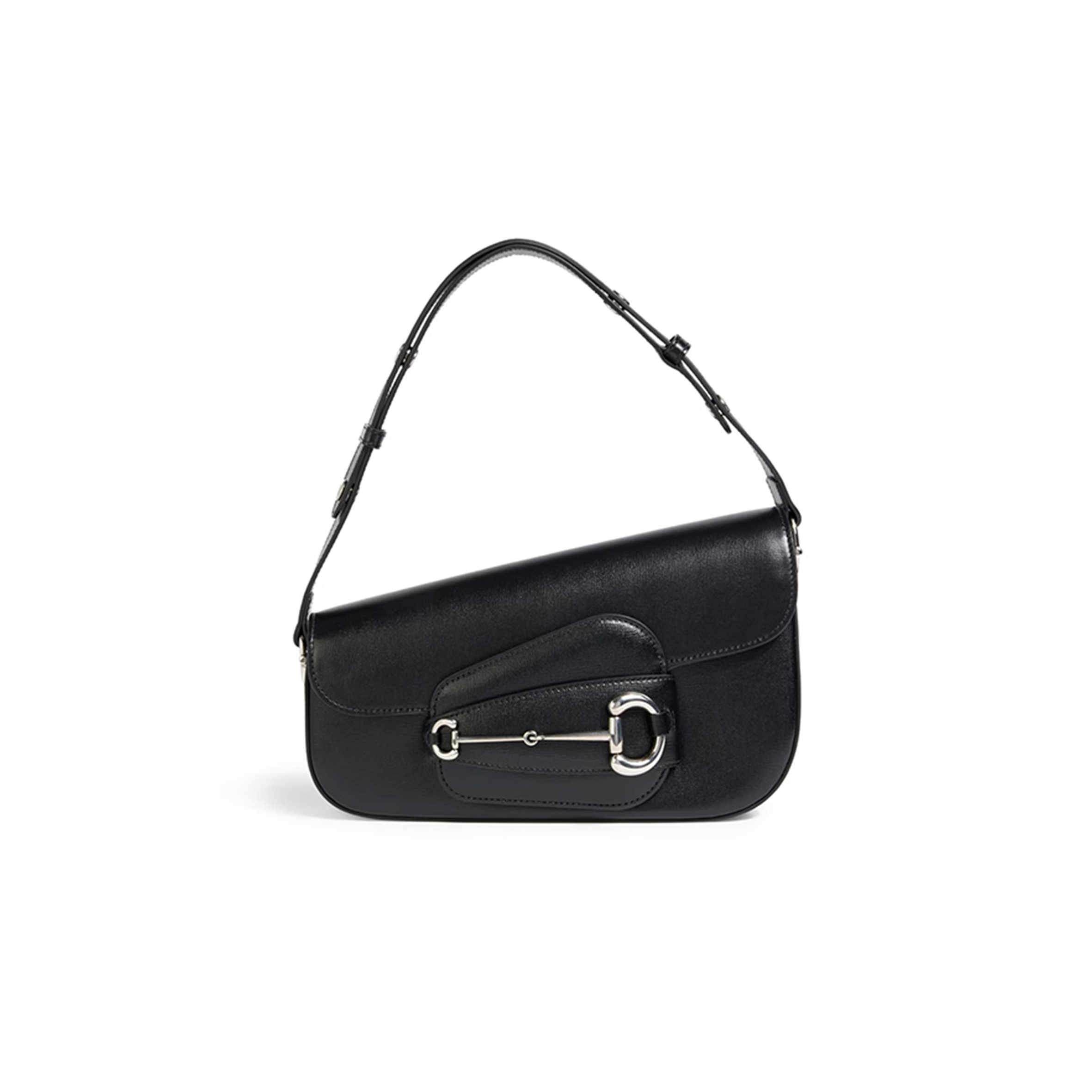 G*u*i horsebit 1955 textured leather shoulder bag 764155 (26.5*17*8cm)